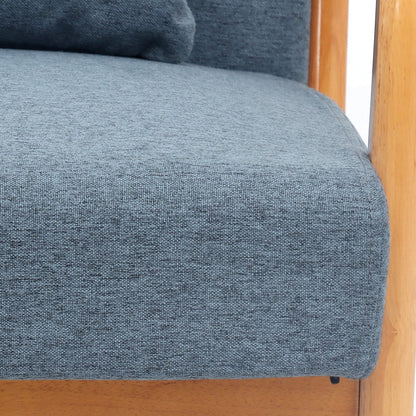 JULY'S SONG Mid Century Modern Accent Chair Set of 2, Linen Upholstered Reading Chairs for Living Room, 25.6" W Fabric Comfy Armchair, Beige