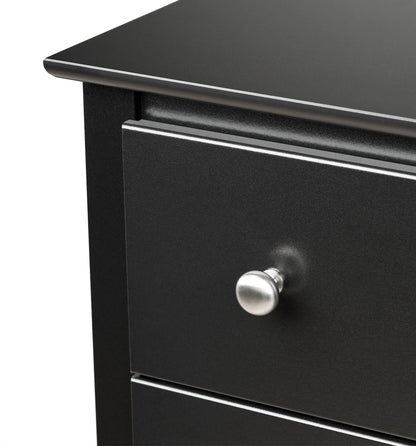 Prepac Sonoma Modern 2 Drawer Bedroom Nightstand, Black