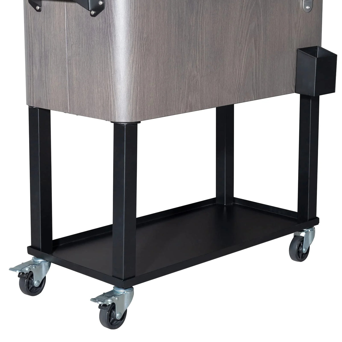 BNSPLY 80 Quart Outdoor Cooler Cart Rolling Ice Chest Cooler Cart, Portable Patio Cooler with Bottle Opener, Handles and Drainage, Standing Cooler for Patio Party, Camping and BBQ, Mint Green