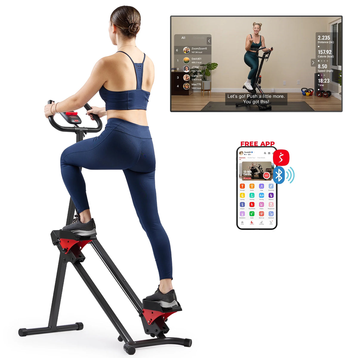 Sunny Health & Fitness SMART Climber Stepper with Handlebar & Free SunnyFit® App Membership – SF-S021001
