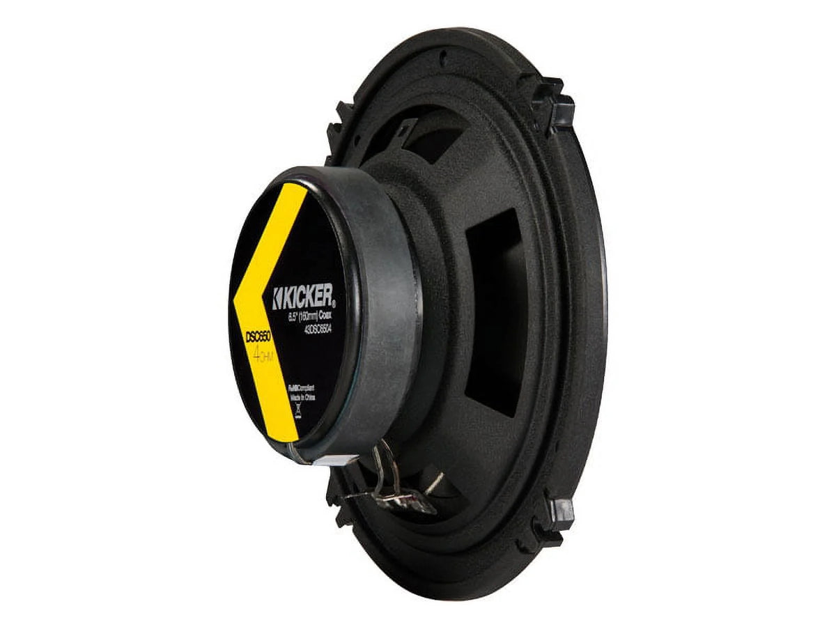 Kicker DSC650 6.5-Inch (160-165mm) Coaxial Speakers, 4-Ohm bundle