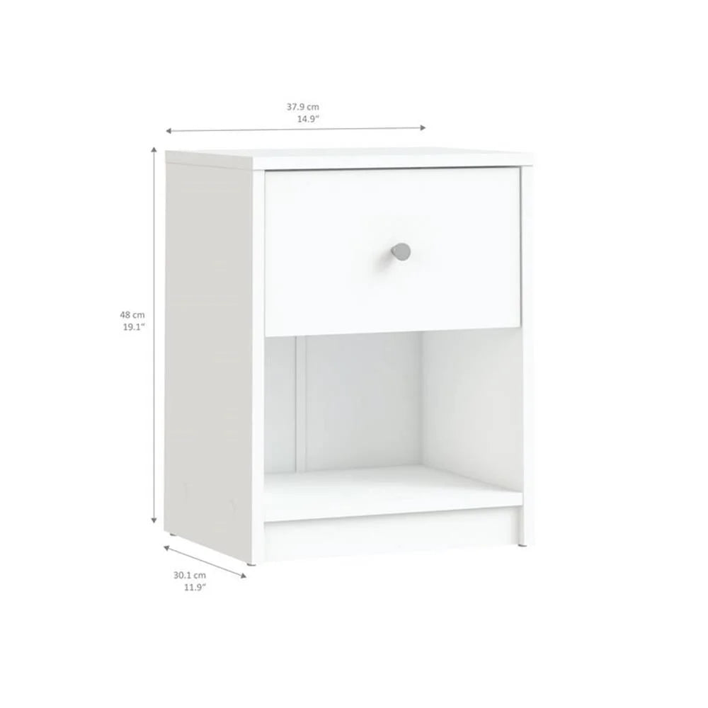 Home Square 4 Piece Bedroom Set With Dresser, Chest and 2 Nightstands in White