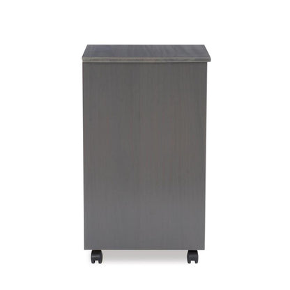 Riverbay Furniture Six Drawer Wood Rolling Storage Cart in Brown