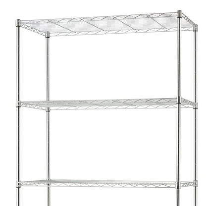 TRINITY BASICS EcoStorage 5 Tier Adjustable Wire Shelving w/ Wheels, Chrome