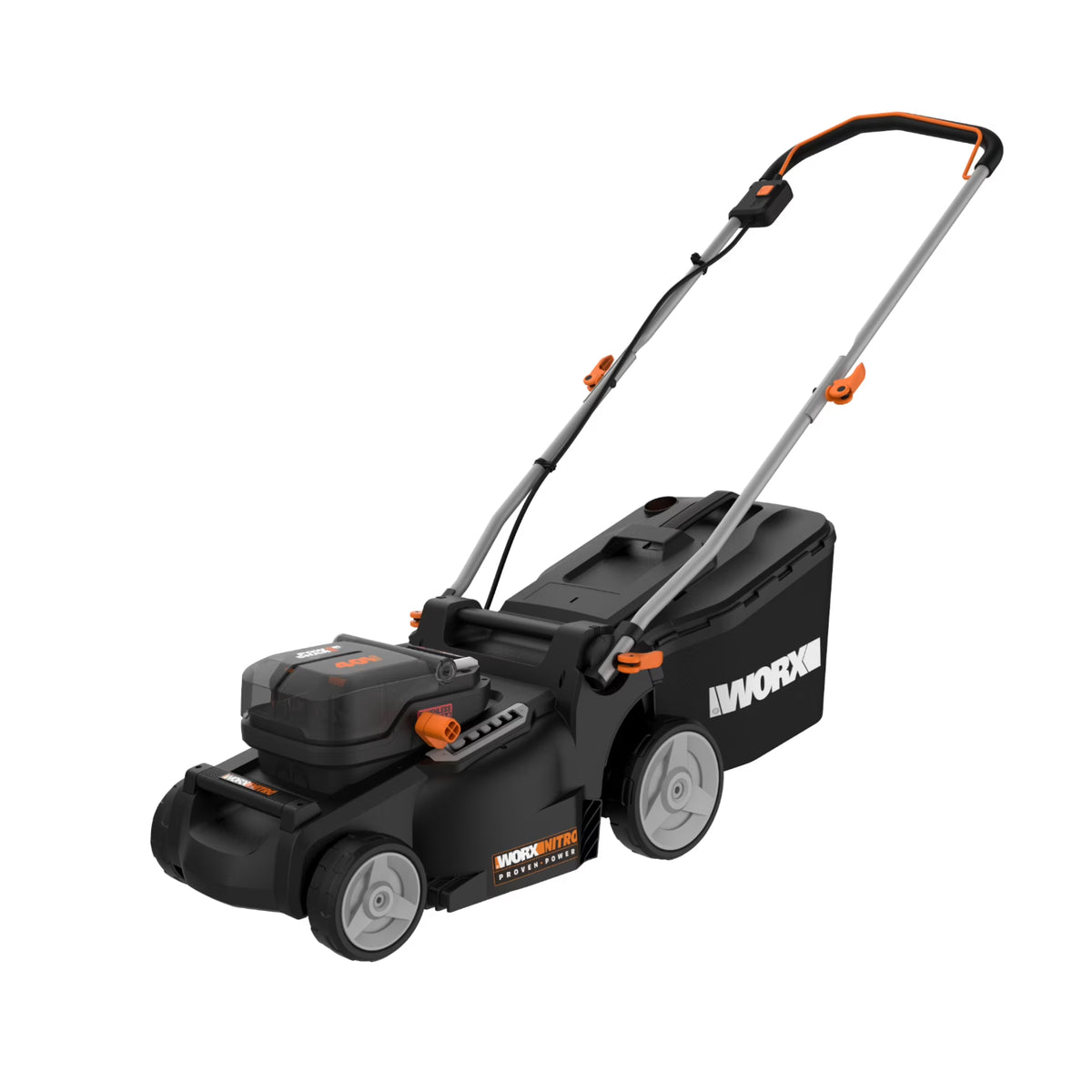 Worx Nitro WG737 40V 16" Cordless Push Lawn Mower with Brushless Motor (Batteries & Charger Included)