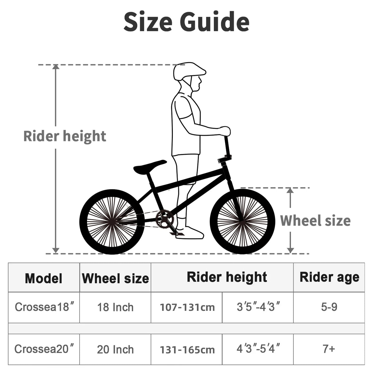cubsala 20 in Freestyle BMX Kids Bike for Age 6-14 Years Old Boys Girls , Black & Green