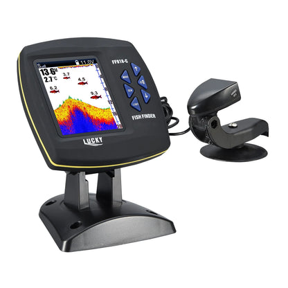 Lucky FF918-C Color LCD Screen Fish Finder 590ft Water Depth Boat Fish Finder