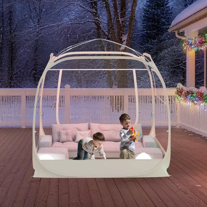 TABU Pop Up Bubble Tent, Sports Tent for 6-7 People, Portable Weatherproof Clear Tent, 10 x 10 ft