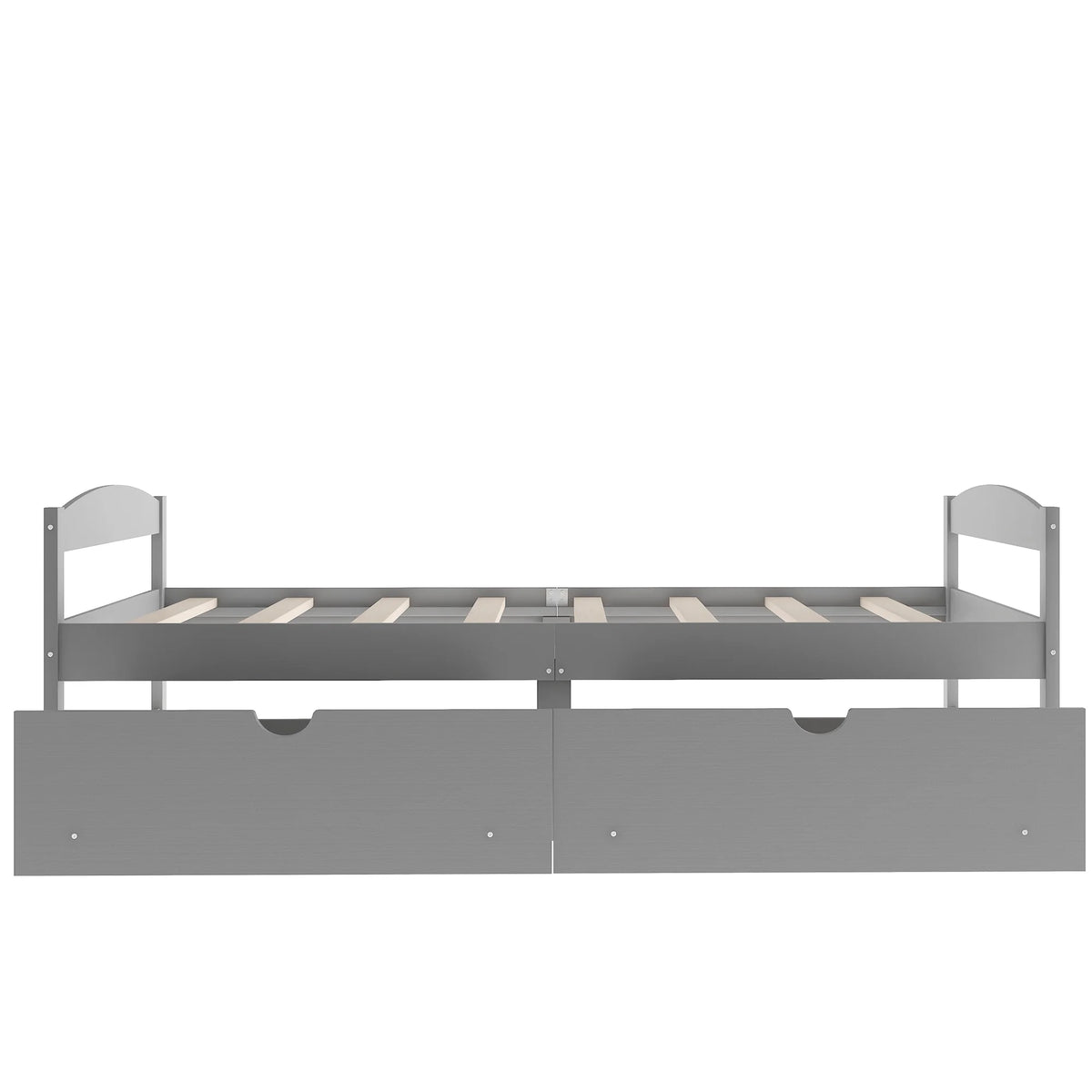 Euroco Twin Size Wooden Daybed with 2 Storage Drawers for Kids Bedroom, Gray