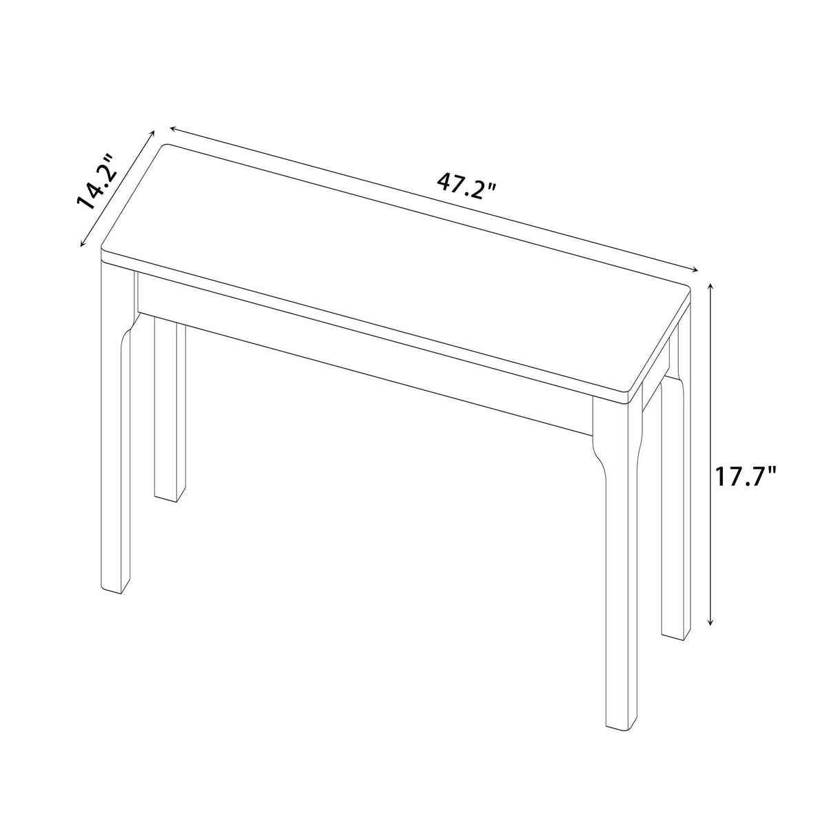 WILK  100% Natural Solid Oak  Wood-color Bench Farmhouse Dining Bench, Entrance Bench Bed End Bench,for Living Room, Bedroom ,Home Office,, Balcony,Patios