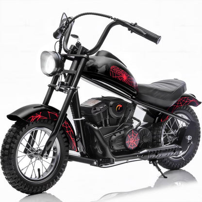 Electric Dirt Bike for Kids, 24V Motor Kids Dirt Bike, Cuoote 250W Ride On Motorcycle up to 15 mph, 150 lb Max Weight, Twist Throttle, Power Display, Rear Suspension, Hand Brake
