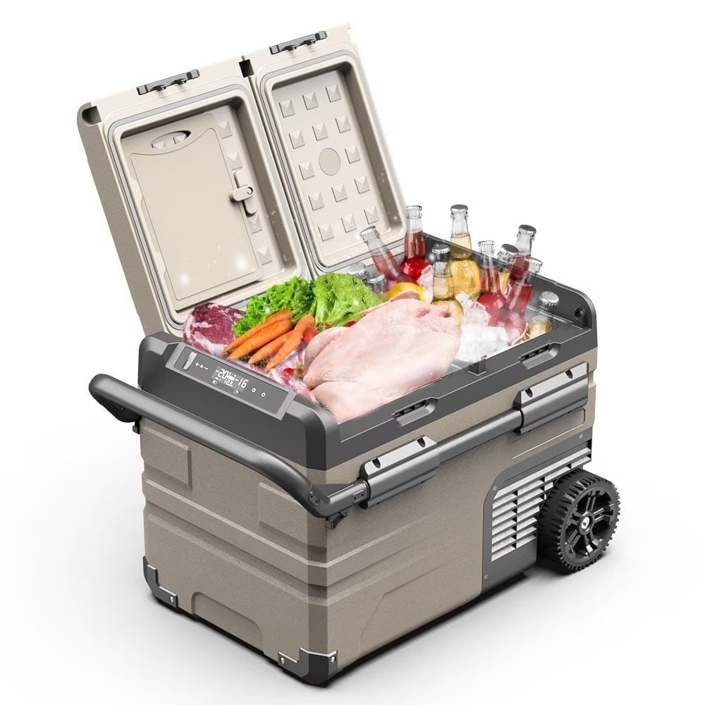 Alpicool TA35 Portable Refrigerator 37 Quart(35 Liter) Dual Temperature Control Fridge Mini Freezer for Travel,Camping,Fishing, Outdoor -12/24V DC