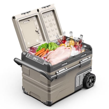 Alpicool TA35 Portable Refrigerator 37 Quart(35 Liter) Dual Temperature Control Fridge Mini Freezer for Travel,Camping,Fishing, Outdoor -12/24V DC