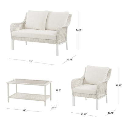 Mainstays Tuscany Ridge 4-Piece Conversation Set, Red