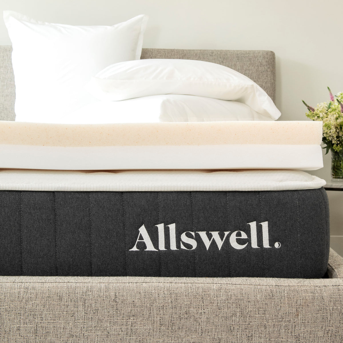 Allswell 4" Memory Foam Mattress Topper Infused with Copper Gel, Full