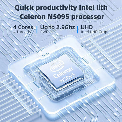 SGIN 15.6inch Laptop 12GB DDR4 512GB SSD Windows 11 with Intel Celeron N5095A Full HD 1920x1080