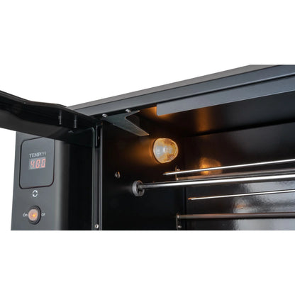 Brazilian Flame 2-Skewer Brazilian Rotisserie Electric Grill in Red