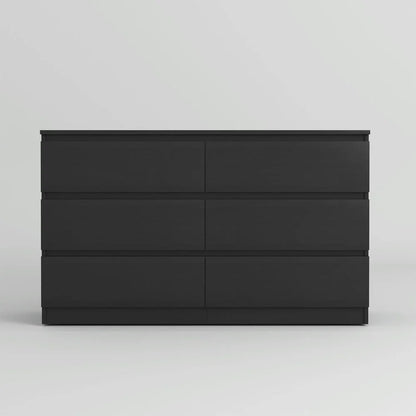 Kadyn White Chest of Drawer, 6 Double Drawer Dresser for Bedroom, Modern Storage Cabinet for Living Room, Dresser