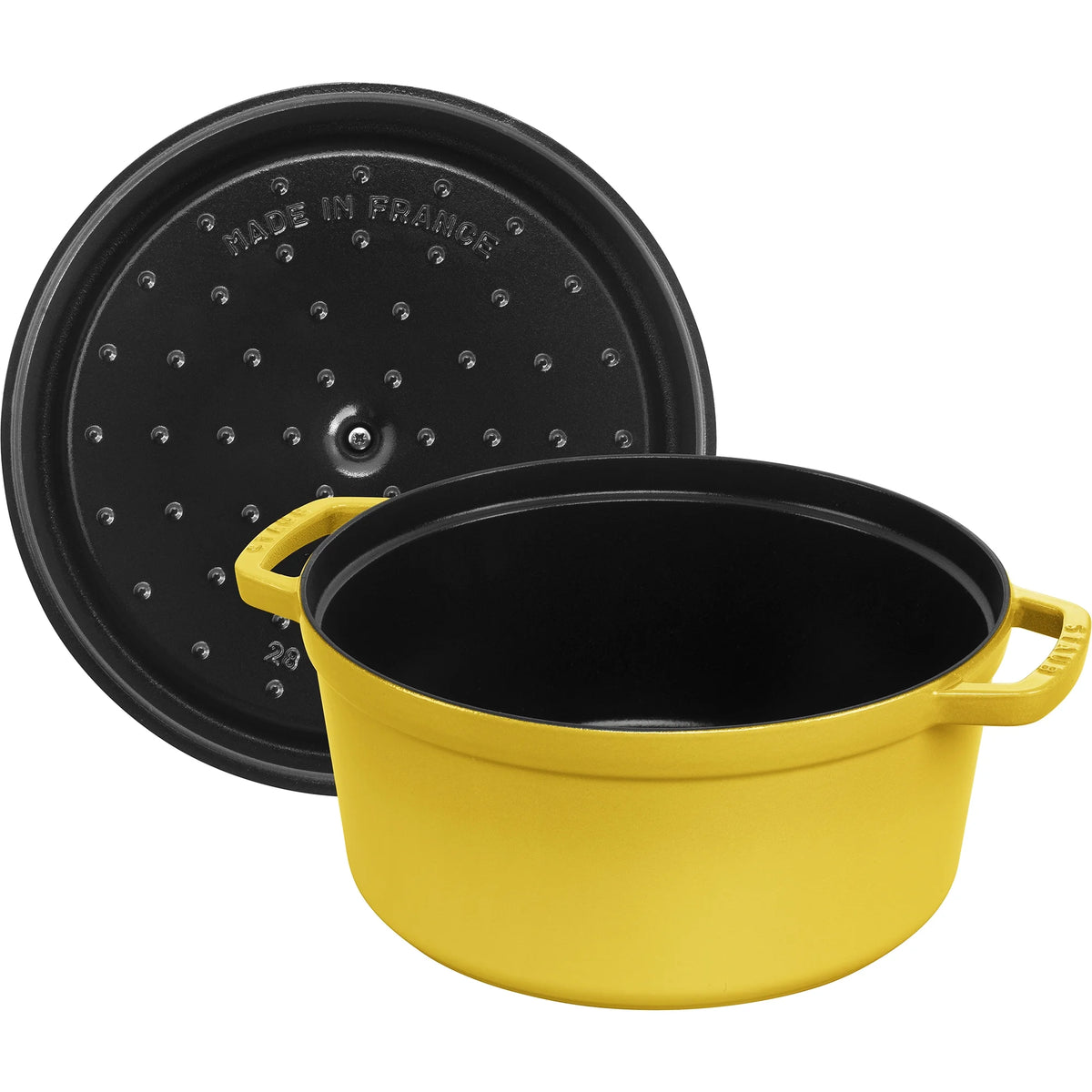 Staub Cast Iron 7-qt Round Cocotte - Grenadine