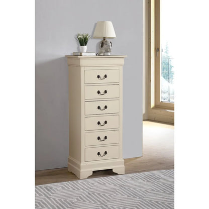 Glory Furniture Louis Phillipe 7 Drawer Lingerie Chest in Cherry