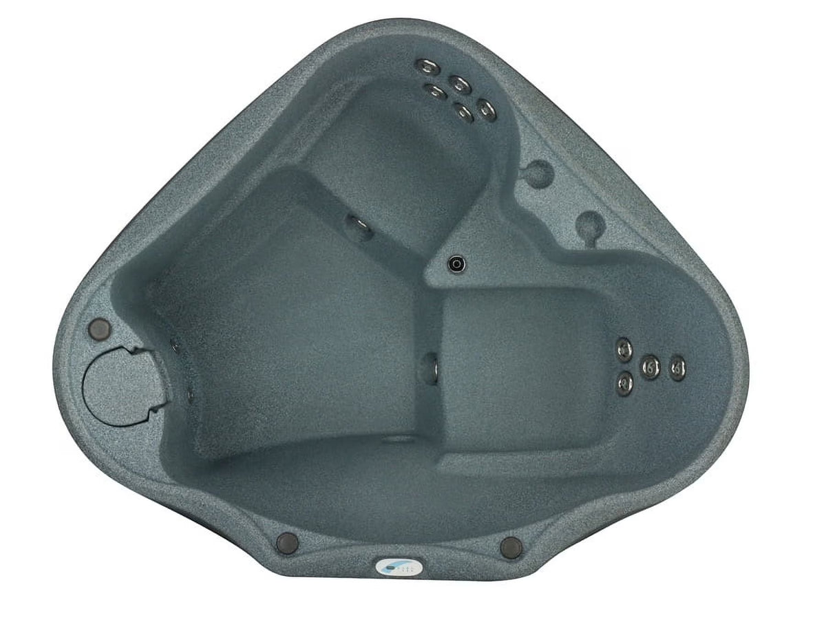 Aquarest Spas AR-300 Premium 2-Person, 20-Jet Oval Plug and Play Hot Tub with Ozonator - LED Waterfall - 2hp pump - Graystone