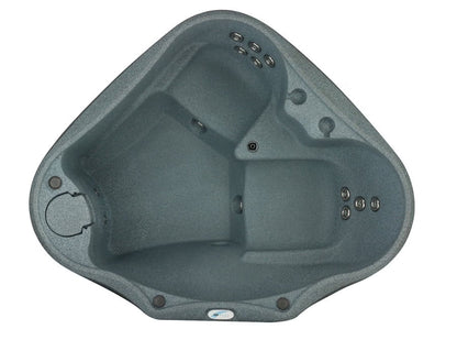 Aquarest Spas AR-300 Premium 2-Person, 20-Jet Oval Plug and Play Hot Tub with Ozonator - LED Waterfall - 2hp pump - Graystone