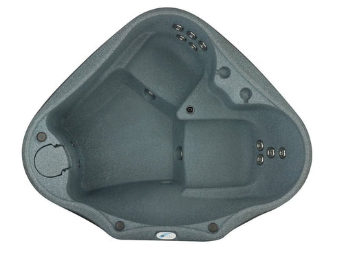 Aquarest Spas AR-300 Premium 2-Person, 20-Jet Oval Plug and Play Hot Tub with Ozonator - LED Waterfall - 2hp pump - Graystone