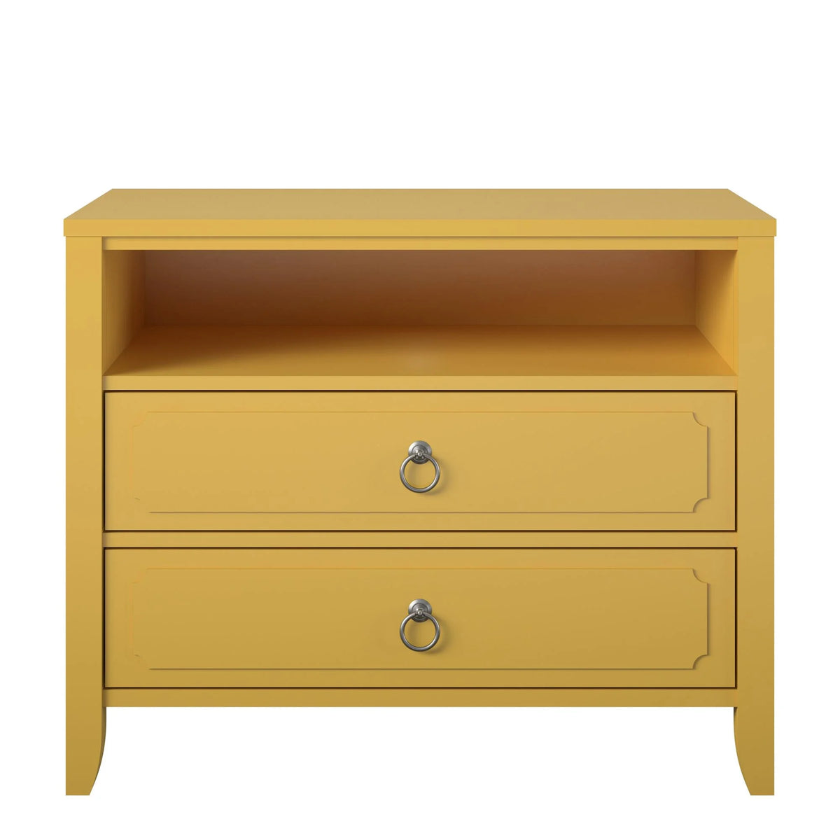 Her Majesty 2 Drawer Nightstand, Mustard Yellow