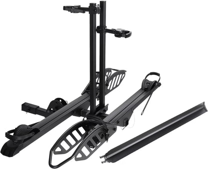 Young Electric Ebike Rack, 200lb Capacity, Alloy Steel Hitch Mount, Fits 5-Inch Fat Tire Bikes, 2-Inch Receiver