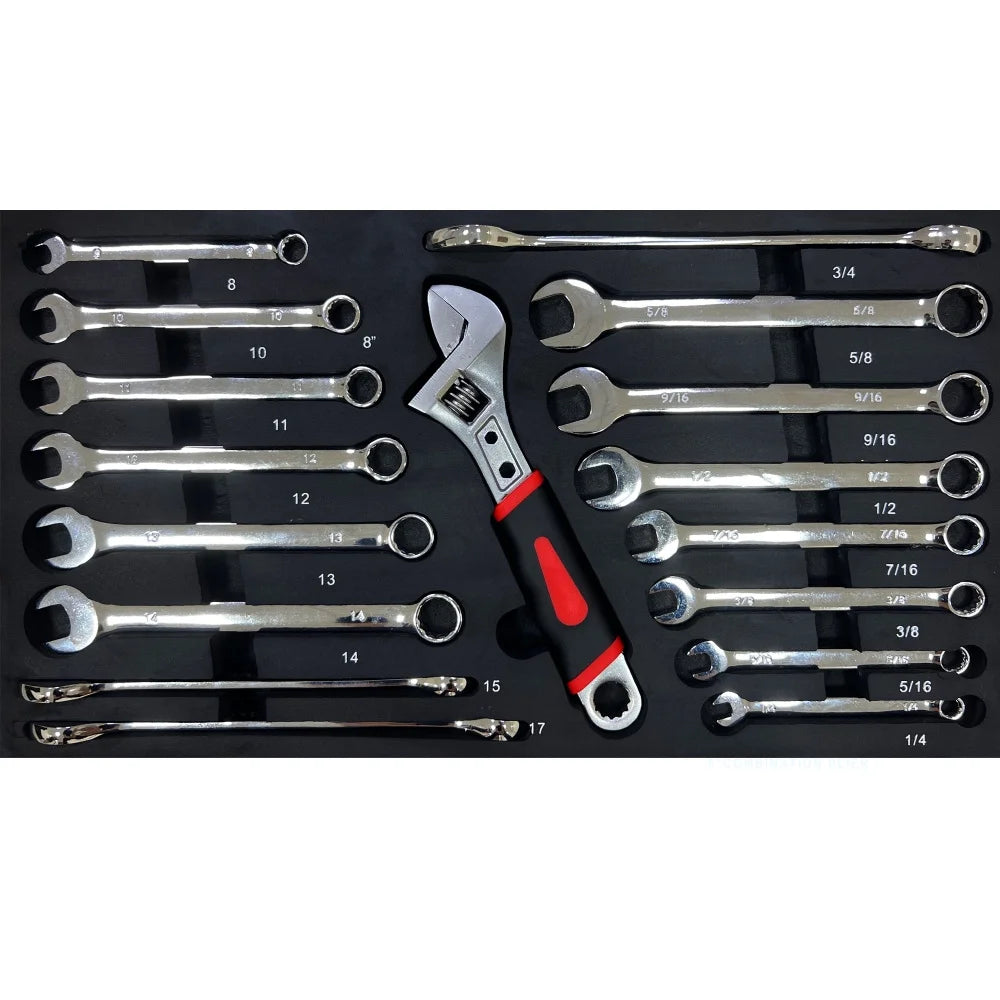799PCS Aluminum Trolley Case Tool Set, Complete Tool Box Set with Rolling Wheels, Household Hand Tools Kit for Men, Silver