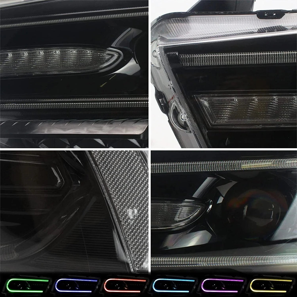 VLAND for Dodge Charger 2011 2012 2013 2014 Dual Beam Projector Headlights Replacement Assembly