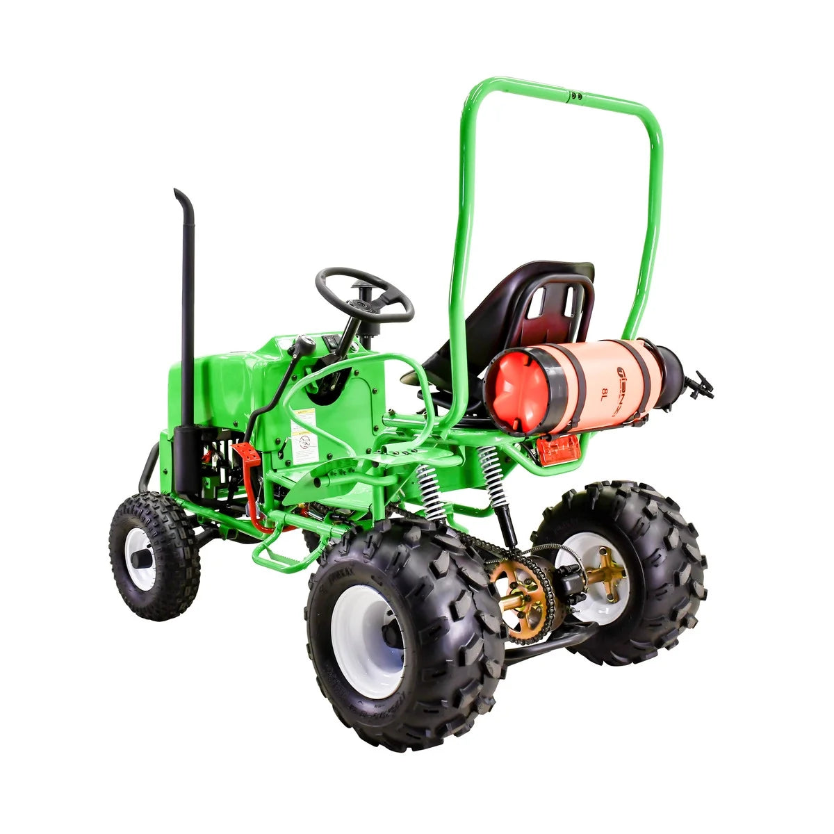 Massimo Mini Tractor 110cc 2WD Gas Go Kart �C Kids & Youth Ride-On Utility Vehicle �C Green