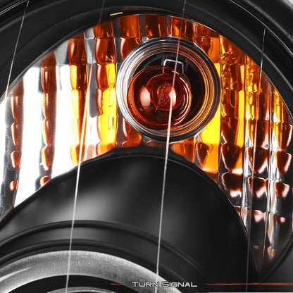 AKKON - For 98-02 Mercedes Benz W208 CLK-Class 320 430 55 AMG Chrome LED Dual Halo Ring Halogen Type Projector Headlights Pair