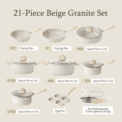 Carote Induction Kitchen Cookware Sets
