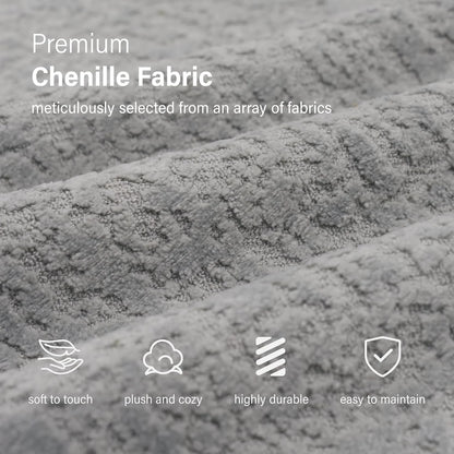 Loveseat Sectional Sofa for Living Room, 65’�?Modern Luxury Plush Chenille Extra Deep Seat Curved Cloud Floor Couch with 3 Throw Pillows for Small Spaces, No Assembly Needed, Sapphire Blue