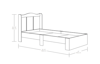 Mainstays Storybook Mates Bed, Soft White Finish