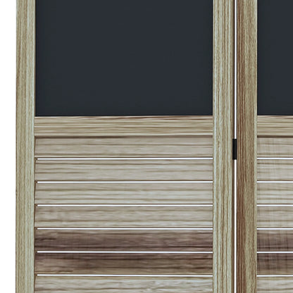 HOMCOM 5.5' 4 Panel Room Divider, Indoor Privacy Screens for Home, Brown
