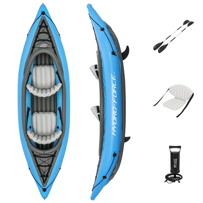Hydro-Force Cove Champion X2 Inflatable Kayak - Two-Person Kayak Set (10�?0�?Long)