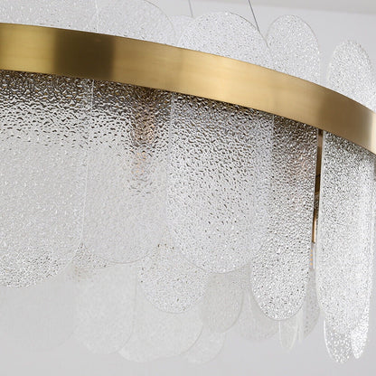 FETCOI Luxury LED Crystal Glass Pendant Lamp Luxury Chandelier Lighting Fixture Ceiling Light (9-Light)