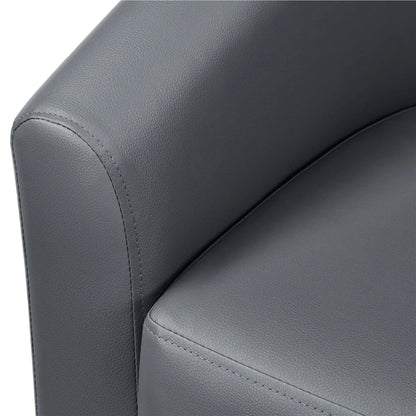 Yaheetech Faux Leather Accent Arm Chair For Living Room, Black
