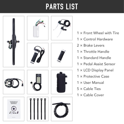 Viribus Electric Bike Conversion Kit 26" Rear Wheel 1000W Hub Motor LCD eBike DIY Set