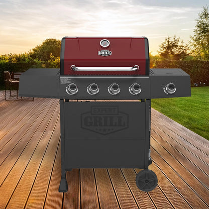 Expert Grill 4 Burner with Side Burner Propane Gas Grill in Blue