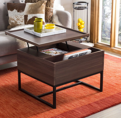 Safavieh Kristie Contemporary Lift-Top Coffee Table, Dark Oak/Black