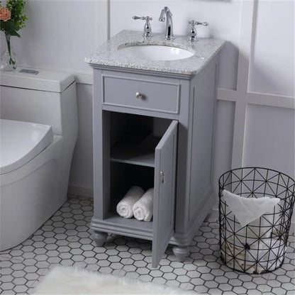 19 inch single bathroom vanity in vintage mint
