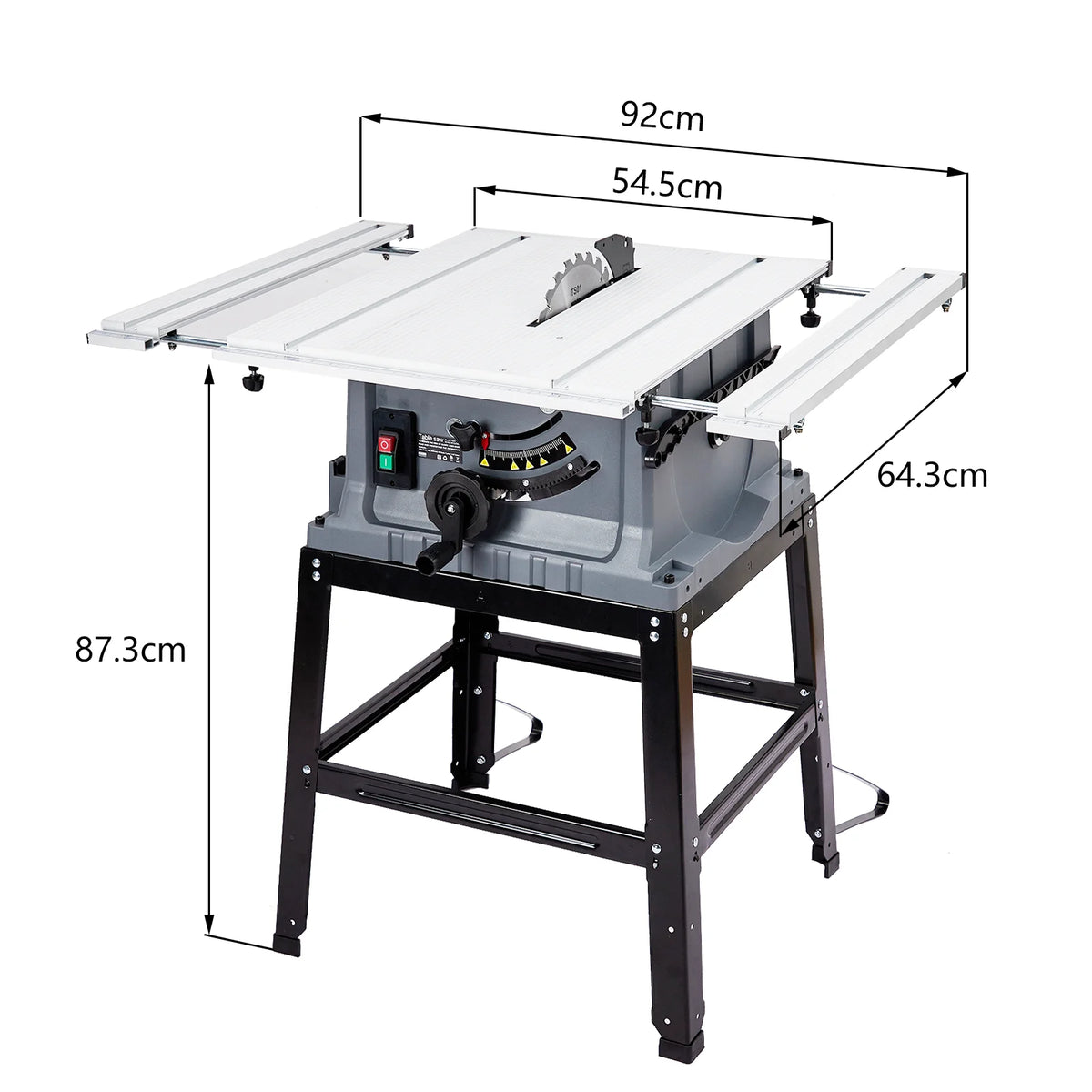 Wpond 1800W, 15A 10in Portable Table Power Saw, 5000 RPM