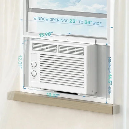 KISSAIR 12,000 BTU U Shaped Window Air Conditioner 6-in-1 Mode with Remote Control 24-Hour Timing for Room/Office/Apartment Cools up to 550 Sq.ft