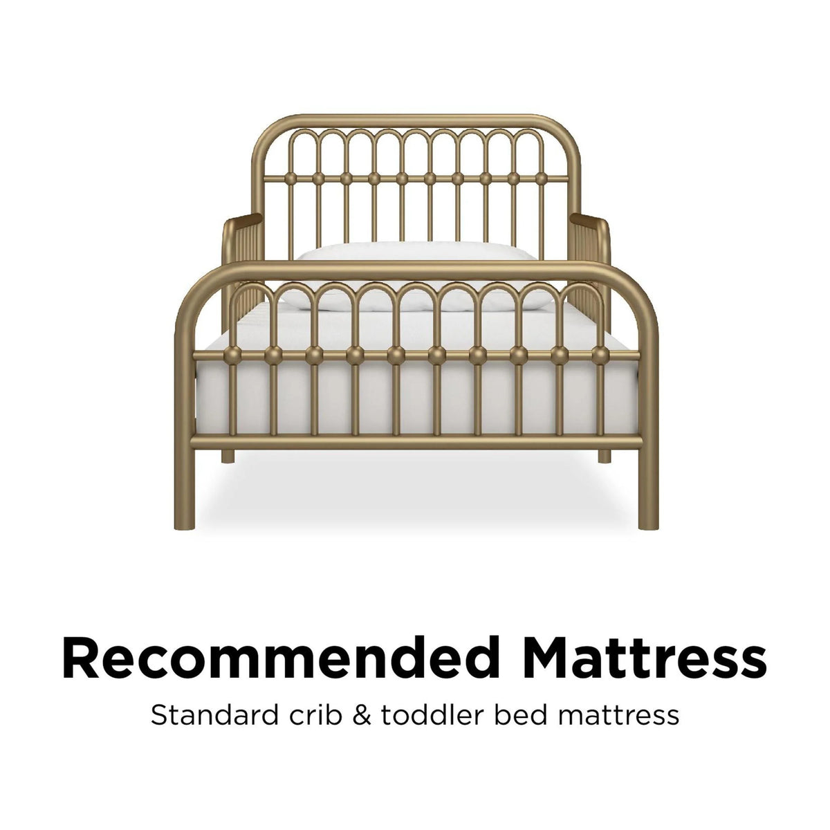 Little Seeds Monarch Hill Ivy Metal Toddler Bed, Gold