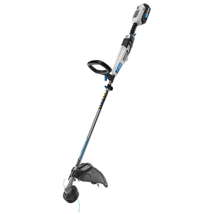 HART 40V Straight Shaft 15" String Trimmer Kit with 4.0Ah Lithium-Ion Battery, Cordless