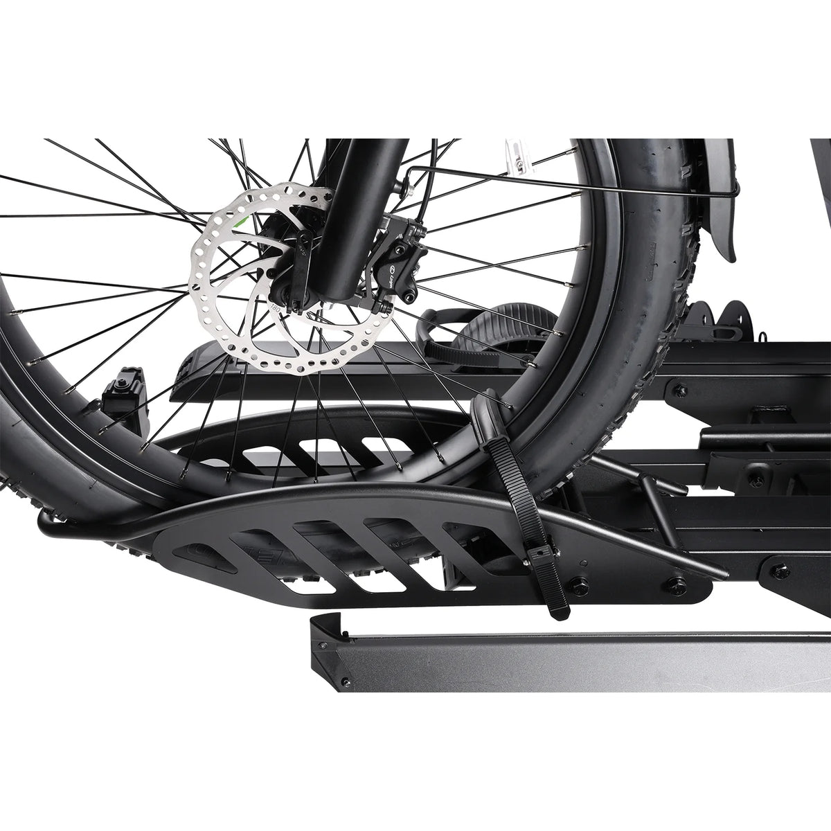 Young Electric Ebike Rack, 200lb Capacity, Alloy Steel Hitch Mount, Fits 5-Inch Fat Tire Bikes, 2-Inch Receiver
