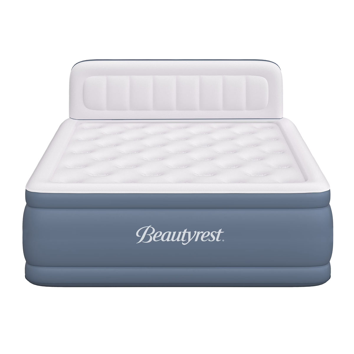 Beautyrest Headboard Luxarest 24" Queen Size Raised Air Mattress with Built-in Pump